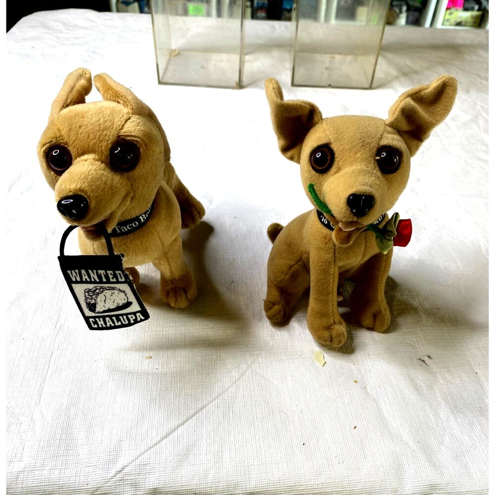 Yo Quiero Taco Bell Chihuahua Dog Plush Lot – Set of 2